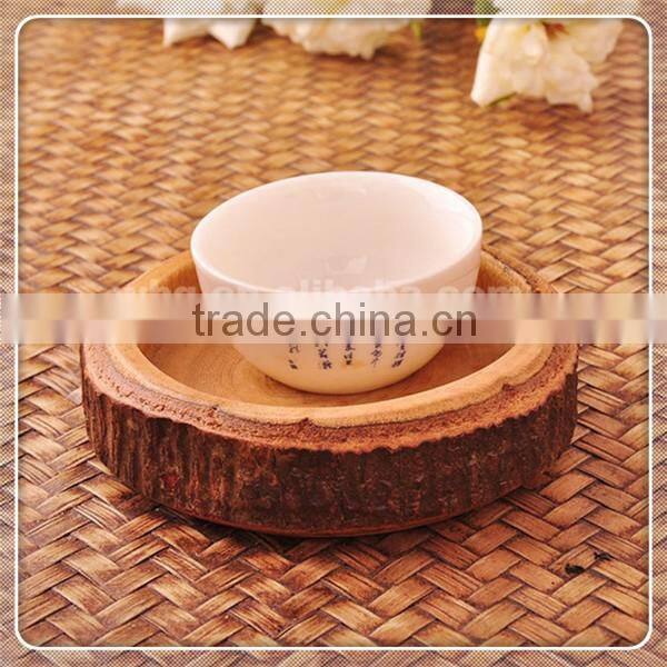 Handmade natural wood cup pad with different customized design