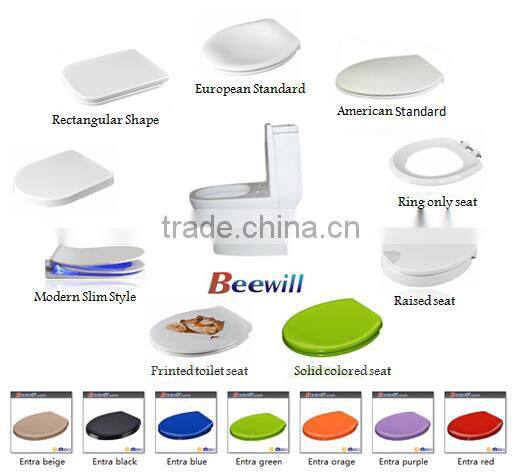 Customised printed flower toilet seat