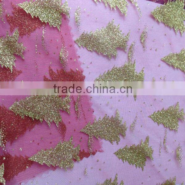 printed Organza Fabric Wholesale for Christmas/wedding