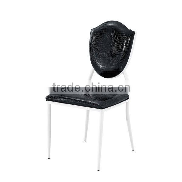 modern office furniture leather cover z shape dining chair