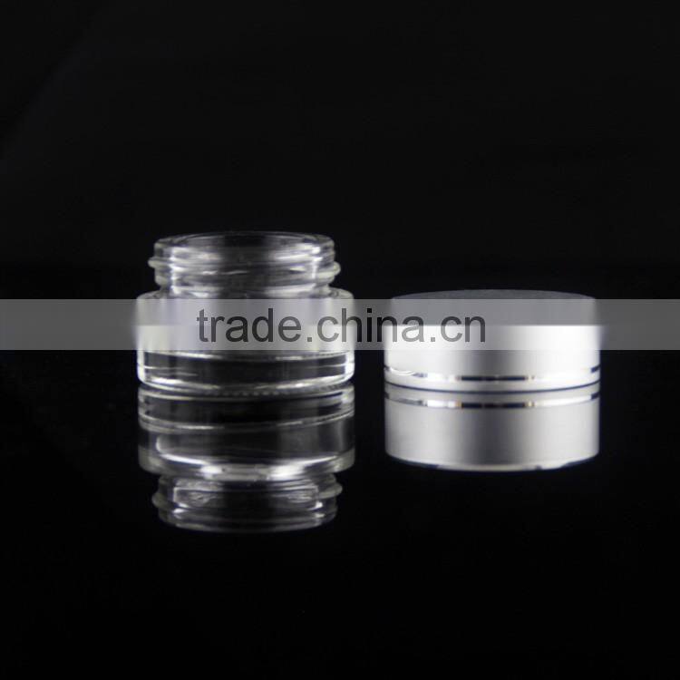 latest clear glass jar aluminum cap jar for cream