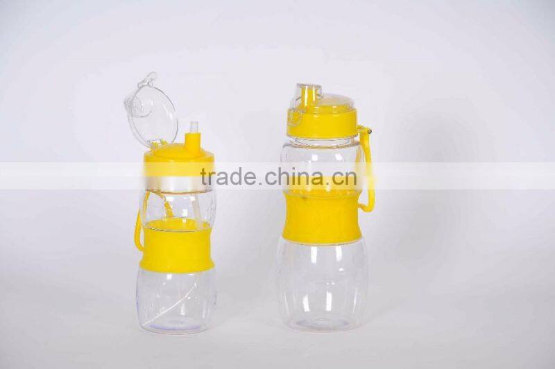 2016 High Quality BPA free Tritan plastic material sport drinking water bottle child water bottle with straw
