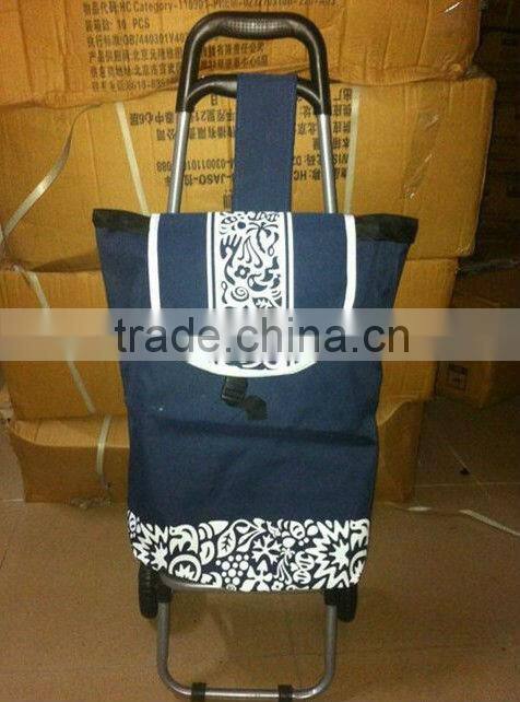Easy carry foldable shopping trolley bag,ladies trolley tote bag-GW52