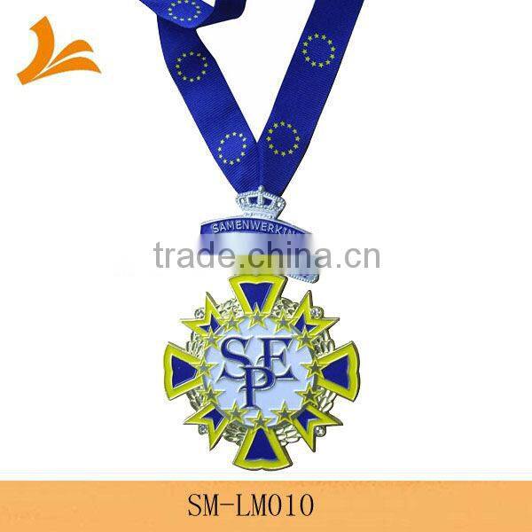 SM-LM007 decorative color filled metal medallions