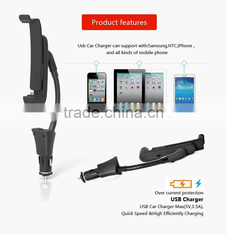 Muti-functional Phone Charger Holder For Iphone 6 Usb Portable Charger Universal for all car Factory Supply(HC03I5)