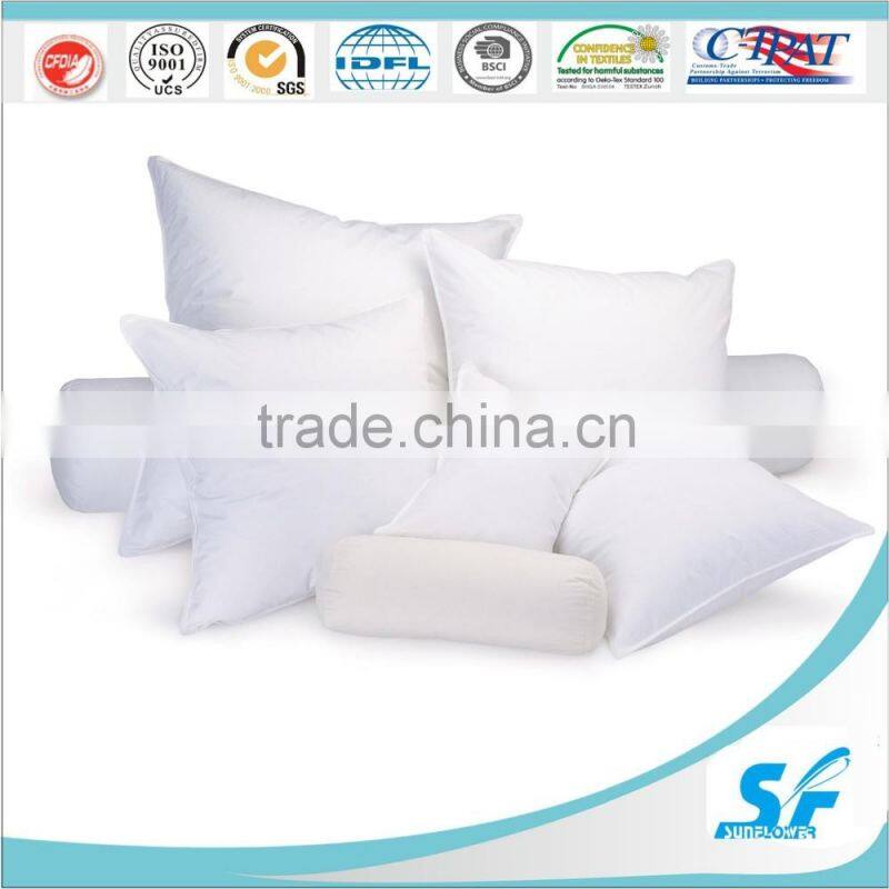 hot sale duck goose down cushion insert cotton pillow