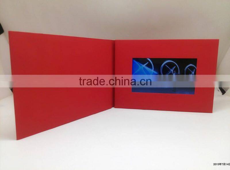 high-end and creative 3 inch sex video display greeting card ,drink video brochure with 128mb capacity