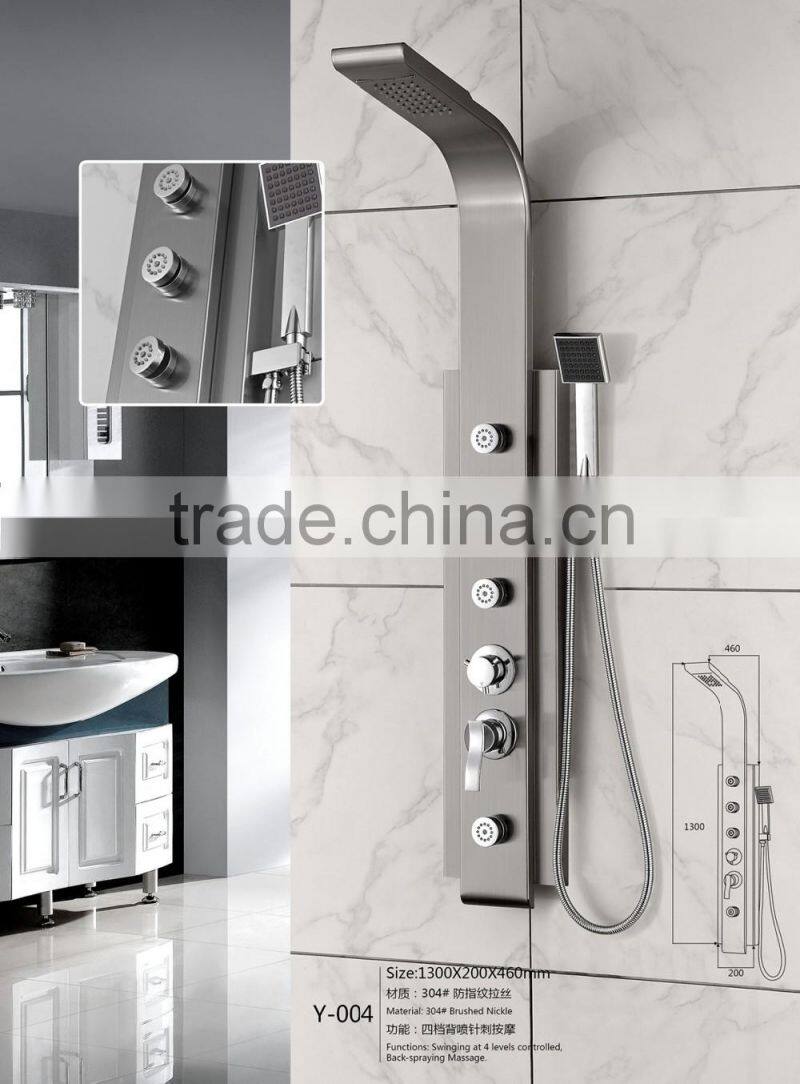 Best quality 304 stainless steel column set shower faucets Y-004
