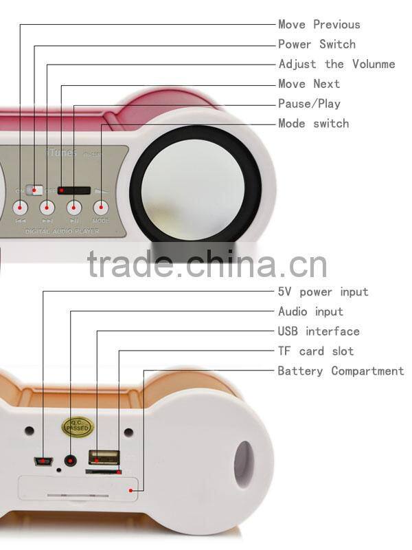 Robot-158uTelescope Card Speaker,USB Music Speaker, Hi-Fi Stereo Portable Fm Radio
