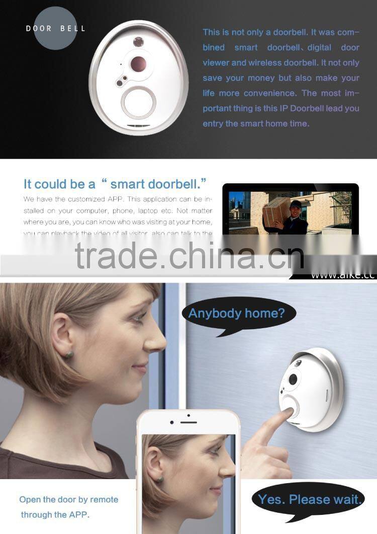 2016 New Smart Home Wireless Video Intercom Phone Control IP Door Phone Wifi Doorbell Camera Wireless Door bell