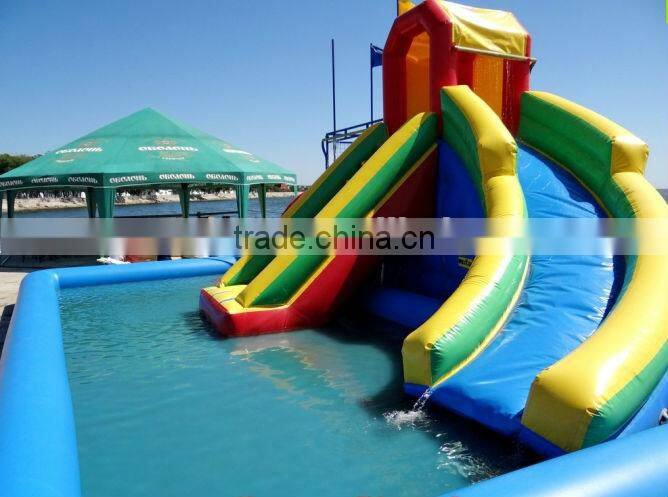 hot sale inflatable water slide pool combo, inflatable water slide for kilds