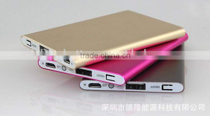 Super thin Lithium polymer battery 2700mah portable power bank charger