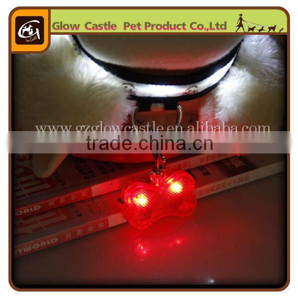 Safty LED Flash Pet Pendant With Note At Back