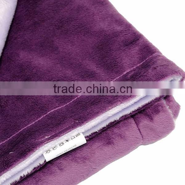 2016 Featured Products Purple Minky Plain Cuddle Soft Security Natural Baby Blanket