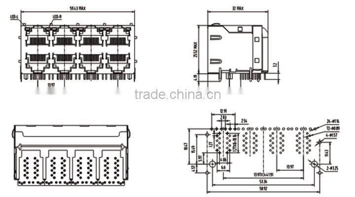 RJ45 JACK TRANSFORMER JACK CONNECTOR