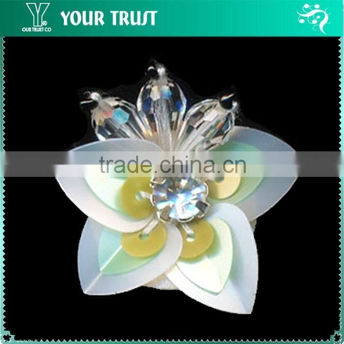 Handmade Bead Black Swan Decorative Flower For Dresses Gift Crafts