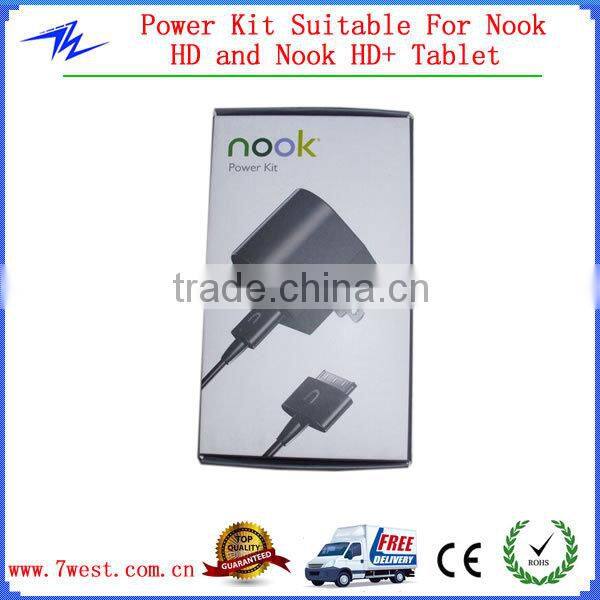 Universal AC Power Adapter and USB Sync Cable Suitable For Nook HD and Nook HD+ Tablet