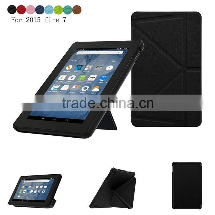 Newest Products 2015 New Leather Belt Clip 7 Inch Tablet Case Tablet Pc Case for fire 7 origami case