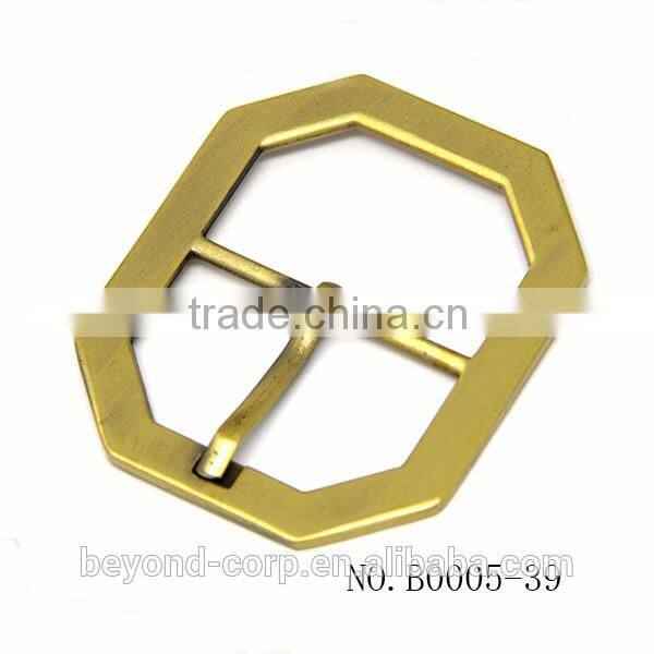 Anti brass brush effect hexagon shape buckle bee house shape pin bar buckle for handbag