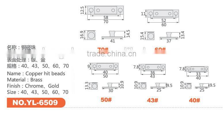 different sizes brass ball catches for furniture