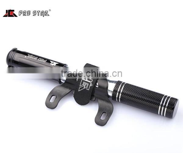 Black aluminum bicycle sport pump