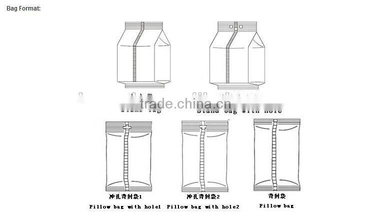 vffs packaging machine match with multihead combination weigher