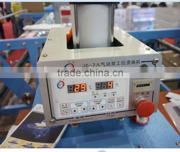 Pneumatic double station garment heat press machine sublimation machine
