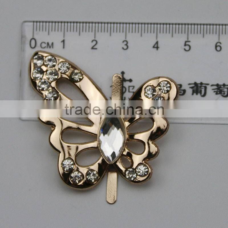 gold butterfly shoes ornament