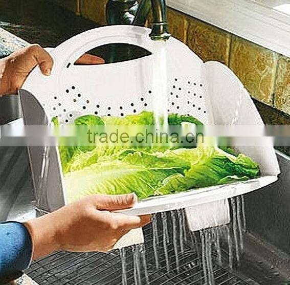 Kitchen Washing Flat Fold Draining Basket