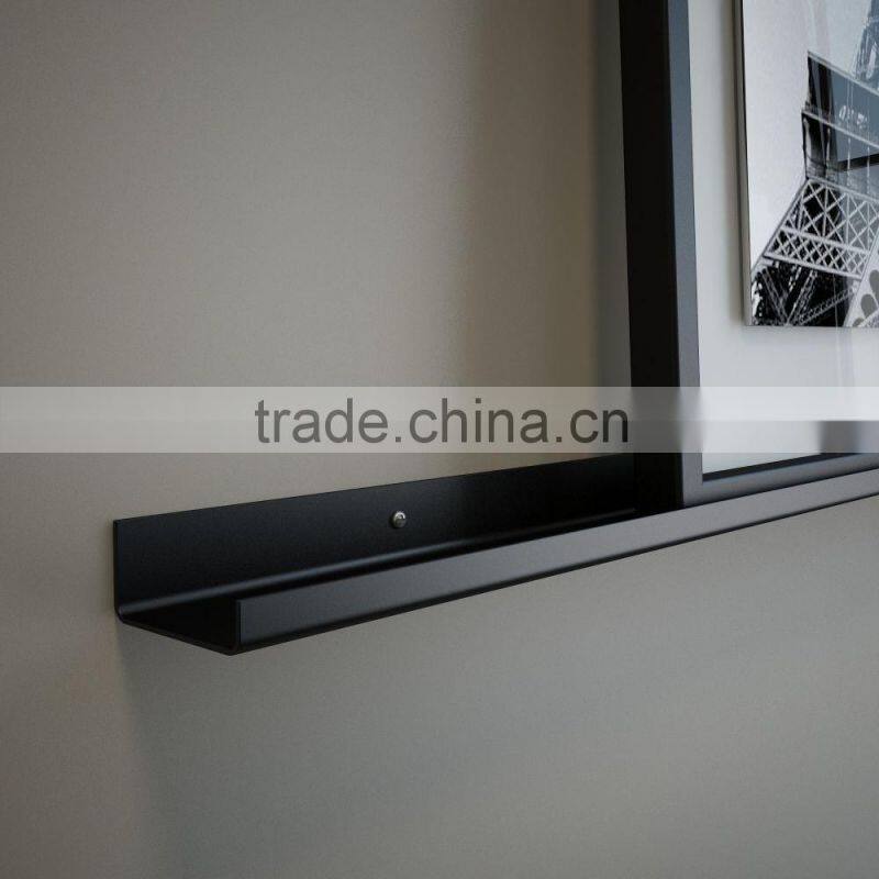 18" black powder coated steel wall racks, wall cubes, floating wall shelf