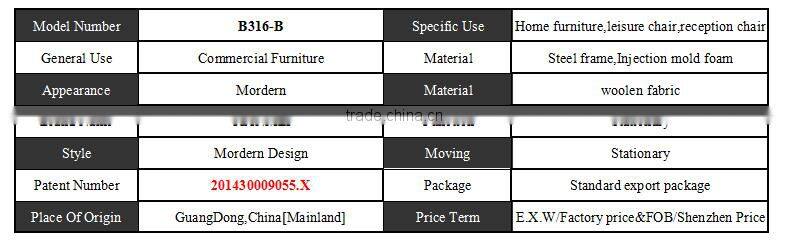 B316-B Luxury modern furniture chaise mordern single lounge chairs