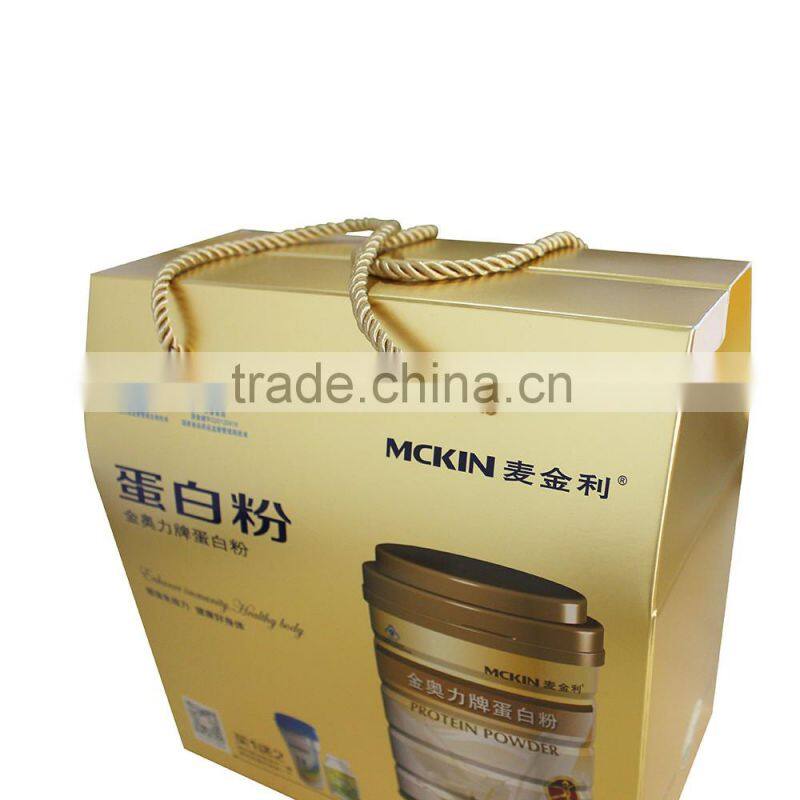 Hot new elegant cardboard gift box carry handle