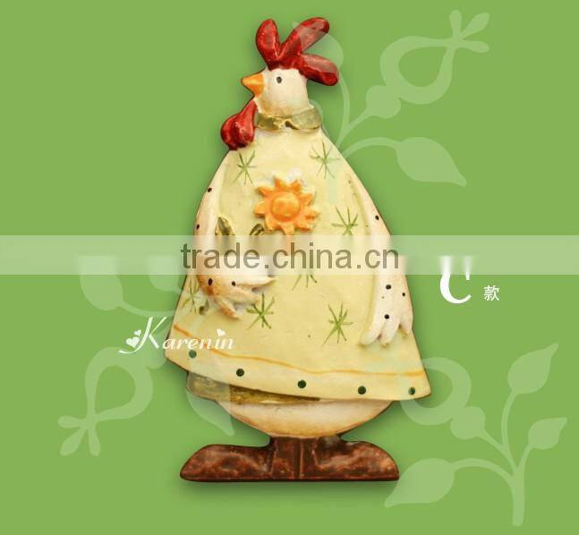 Lovely rooster shape resin fridge magnet