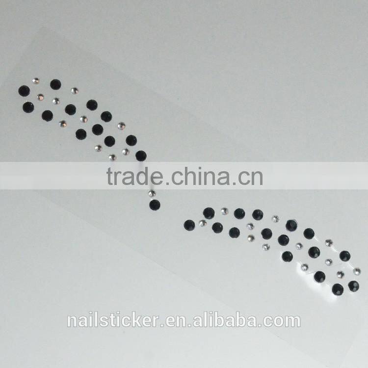 Custom bindi sexy adhesive eyeshadow sticker makeup crystal sticker rhinestone eye rock factory