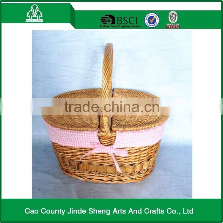 Home Decoration willow fabric willow basket / modern willow picnic basket with good quality