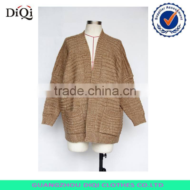 Women heavy knit sweater shawl collar cardigan