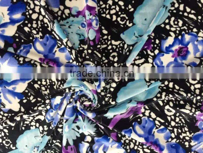 Plain Flowers Printed Fabric Velvet for Adults Age Group/ China Manufacturer