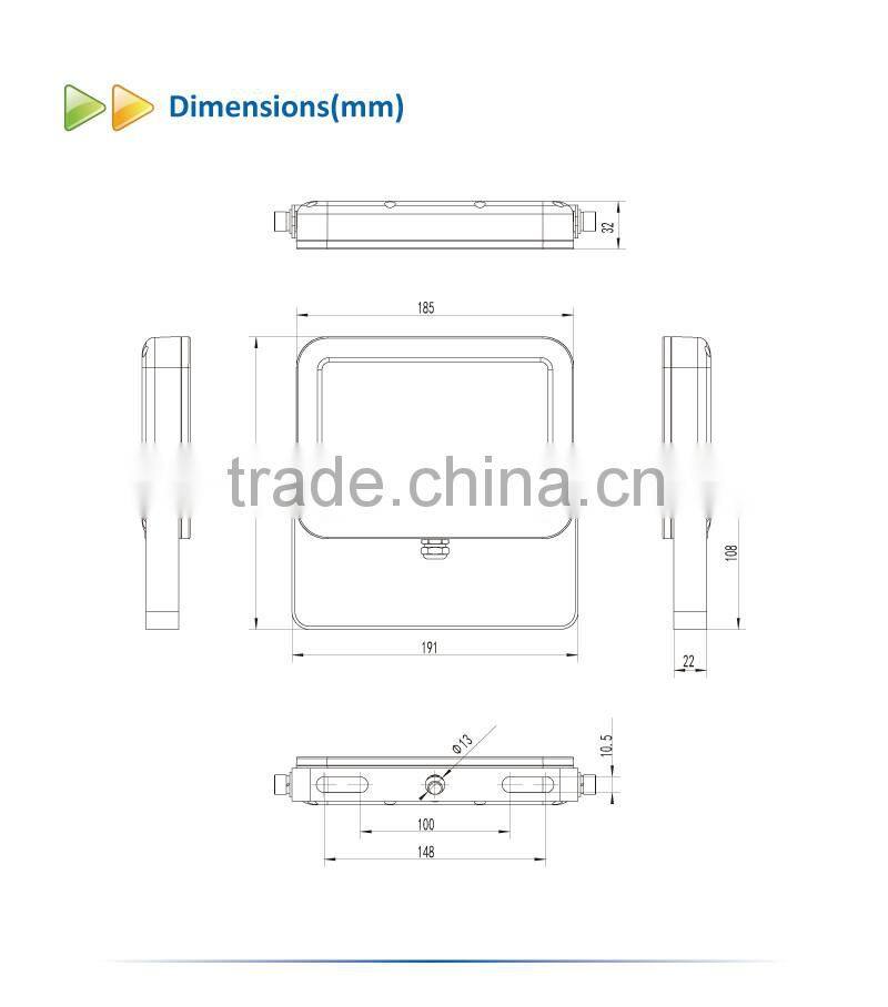 Aluminum Die Casting IPAD 20W LED Flood Light
