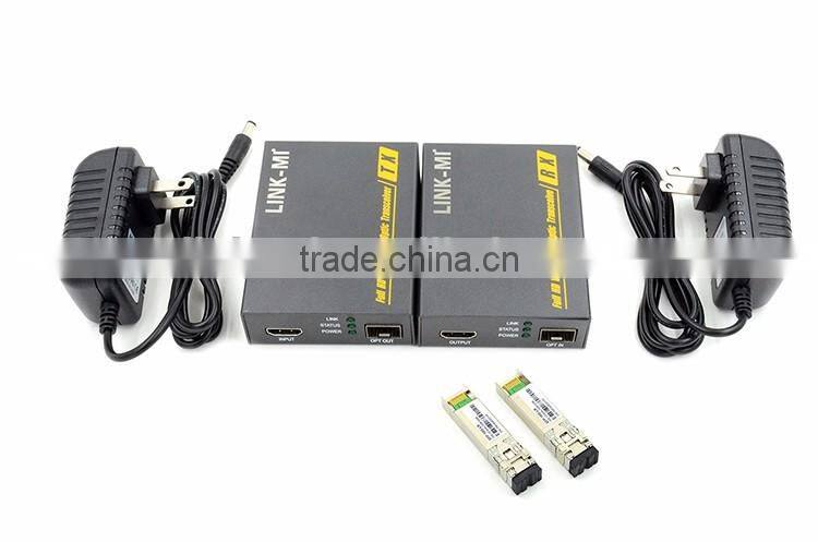 LINK-MI LM-THF123HKM 2KM-10KM HDMI Fiber Optic Extender SFP model LC 4K*2K, EDID copy/pass-thru function EDID/HMDI 1.4 standard