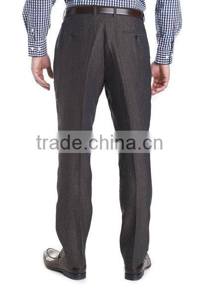 yarn dyed black mens linen pant