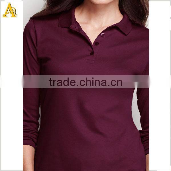 95% cotton 5% spandex women sexy polo shirts