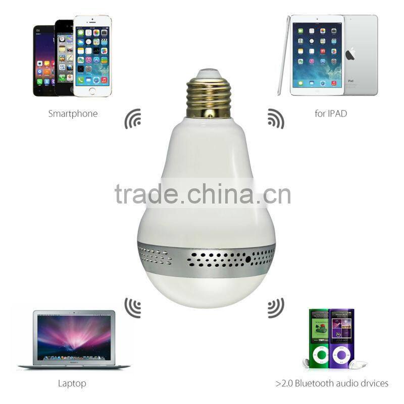 E26/E27 Smart LED Light Bulb Bluetooth Speaker with different Color Changeable
