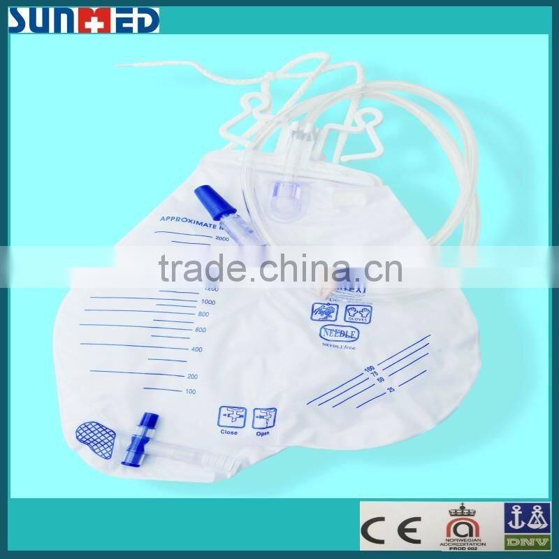 Luxury urine drainage bag with non return valve & sampling port