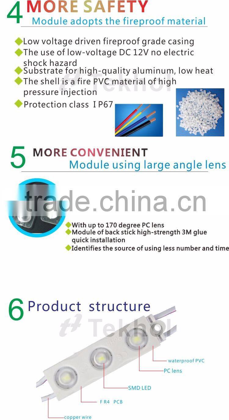 advertising singage ABS injection led module with lens for letters 2835