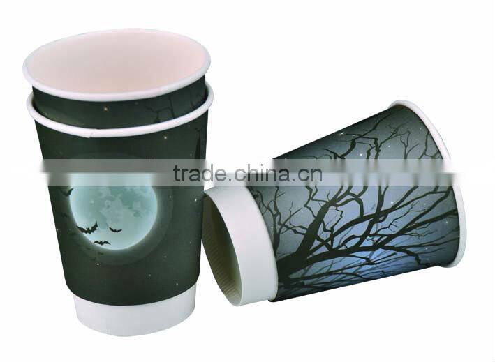 16oz custom design single wall paper coffee cups china