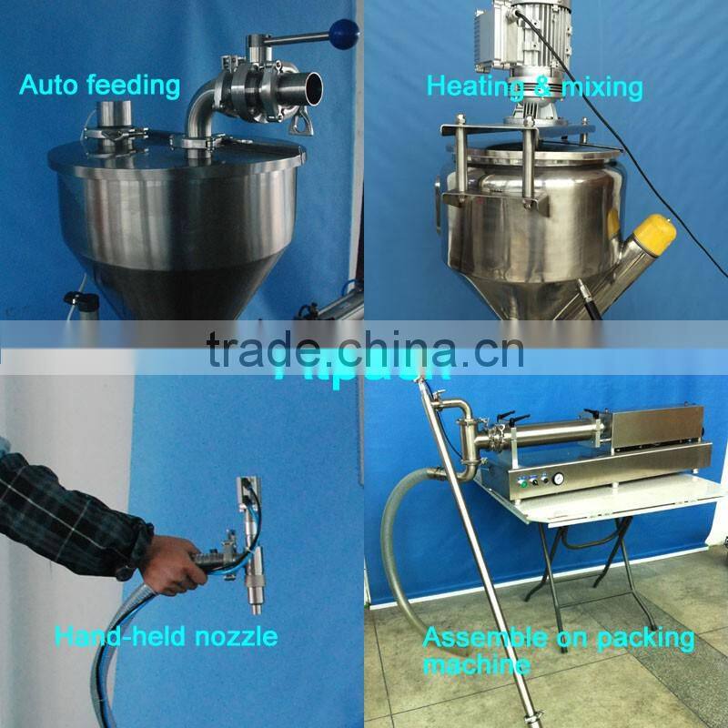 Semi-automatic cream heating and mixing filling machine
