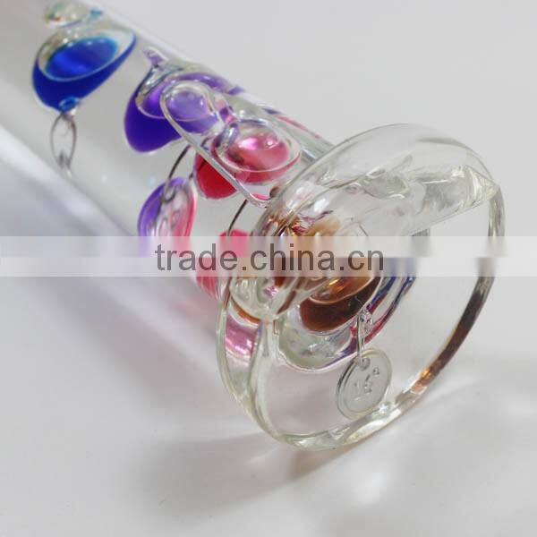 2016 Hot sale glass galileo thermometers with temperature and barometer