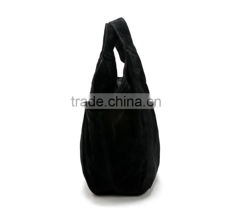 black fleece tote bag big polyester shopping bag