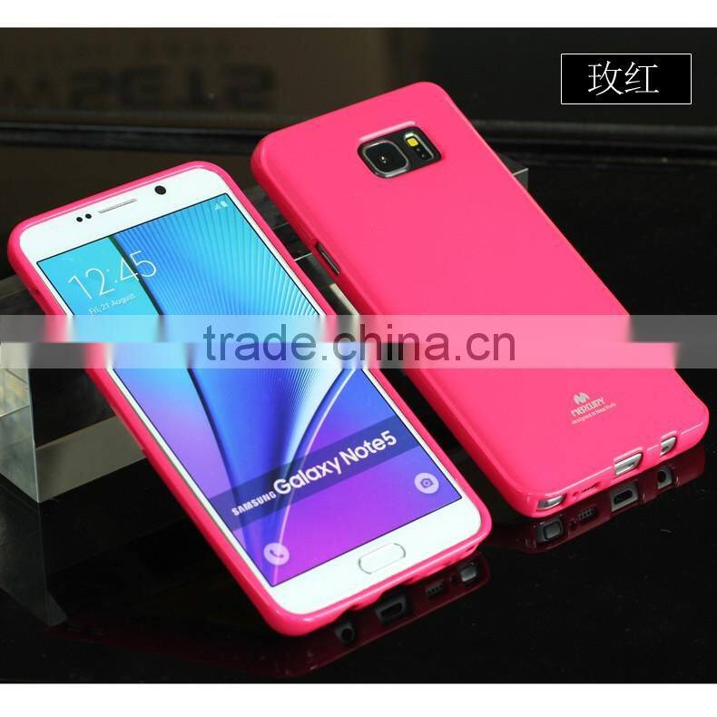 2016 High quality Newsets mercury Soft TPU Cellphone cover case for Samsung note 5 phone case