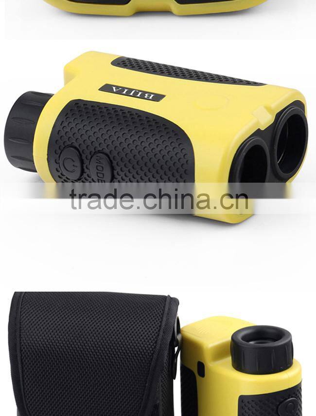 BIJIA 6X25 1200m Outdoor Yellow Color Golf Laser Rangefinder with Pin Seeking and Flag Seeker